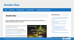 Desktop Screenshot of breathe-slow.com